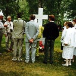 Konsta Jylhän haudalla Kaustisella 1995.